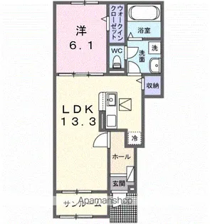 けやきレジデンスΑ【1階】の間取り