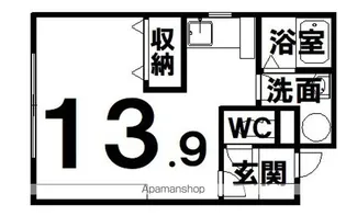 1Rの間取り画像