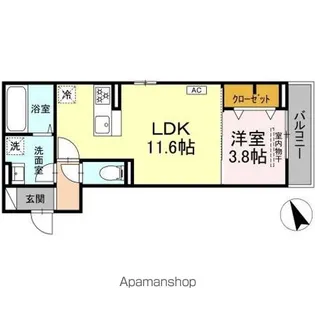レスポワール【202号室】の間取り