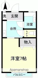 ハイツハピネ【202号室】の間取り