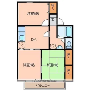 クレールシティB【1階】の間取り