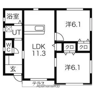 山形県東根市宮崎4丁目【一戸建】の間取り