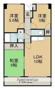 アサヒパレス港町【6階】の間取り