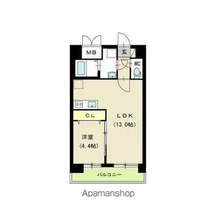スカイオン本町【802号室】の間取り