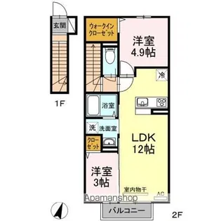 villa fontaine【2階】の間取り