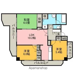 ダイアパレスビューパーク前原【2階】の間取り