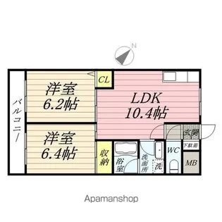 MAISONDUETOILE【2階】の間取り