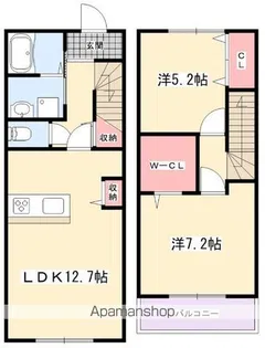 カサデフローラ淀【1階】の間取り