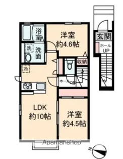 ガーデン ラピス【202号室号室】の間取り