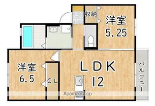 デラッセ真美ケ丘【2階】の間取り