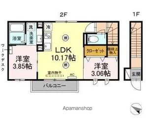 エクセリア北烏山【1階】の間取り