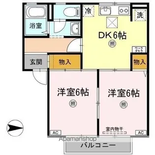 セジュール野山 B棟【1階】の間取り