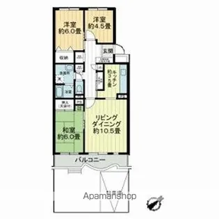 テレパレス日限山【1階】の間取り