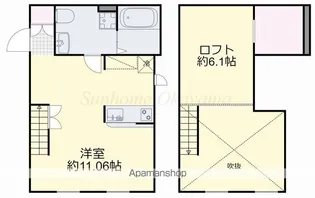 プリマガーデン岡山 壱番館【108号室】の間取り