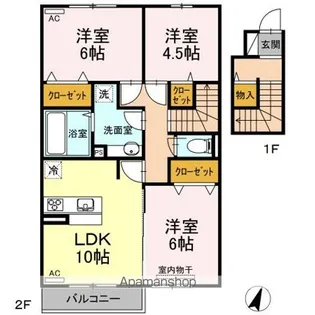 ネクサス三成C【2階】の間取り