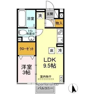 サザンスクェア A【1階】の間取り