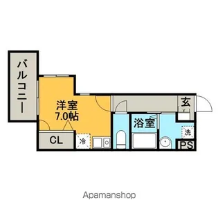 レジデンシャルヒルズ博多東【7階】の間取り