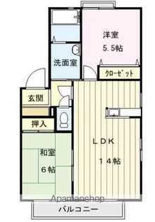 ラフォーレ三苫駅前Ⅱ【2階】の間取り