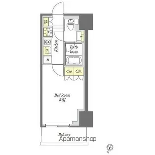 プライムメゾン千葉新町【4階】の間取り