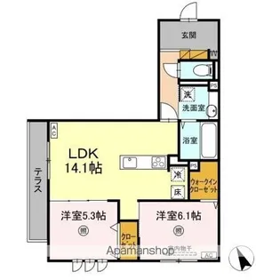 D’S LIEN (ディーズリアン) D【1階】の間取り