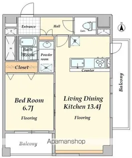 ブルソール信濃町【5階】の間取り
