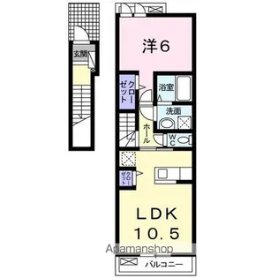 フィールドビーチ八万B【2階】の間取り