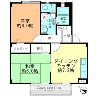 フォブール中野東【1階】の間取り