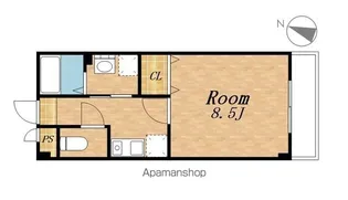 ARTーH【Ⅱ106号室】の間取り