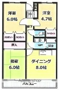 オリーブ南上町【5階】の間取り