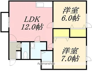 コーポVⅢ【102号室】の間取り