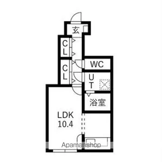 KD小白川【102号室】の間取り