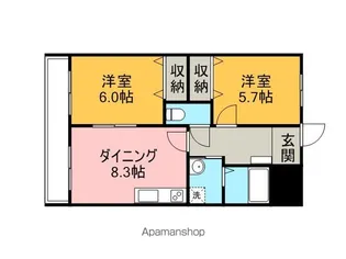 ディアコート8番館【2階】の間取り