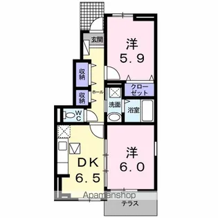 藍らんどこくふA【1階】の間取り