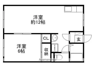 長野県長野市大字若槻団地【アパート】の間取り
