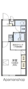レオパレスコンフォール志免【1階】の間取り