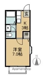 フレグランス郵とぴあD【1階】の間取り