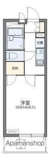 レオパレスKAZU【407号室】の間取り