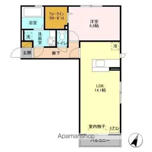 アベニール請西【2階】の間取り