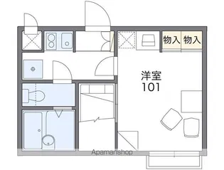 レオパレスK POLARIS【204号室】の間取り