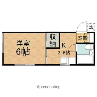 1Kの間取り画像