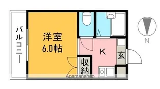 サニーパレス朝倉【1階】の間取り