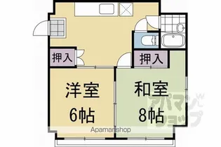 叡山荘【402号室】の間取り