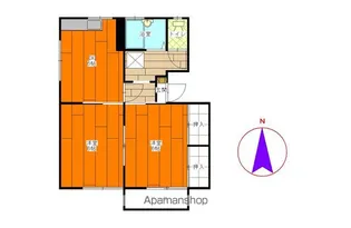 コーポアイリス【201号室】の間取り