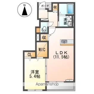 コロン(COLLON)【1階】の間取り