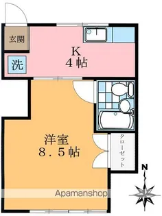 三島荘(エイティーエスハウス)【6号室】の間取り