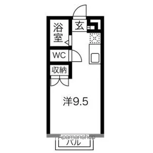 第2ホーメスト桜木【1A号室】の間取り