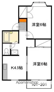 マンハイム笹野 A棟【201号室】の間取り