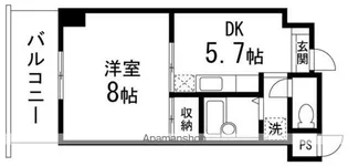 YSKコーポ卸町【916号室】の間取り
