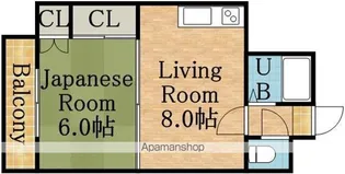 22条マンション【3階】の間取り