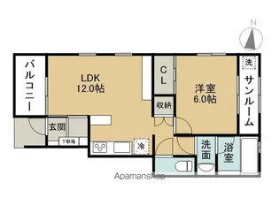 FORAIR(フォレア)A【1階】の間取り